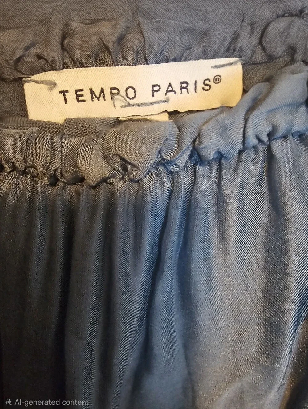 Tempo Paris Silk Blend Peasant Blouse — Size Medium